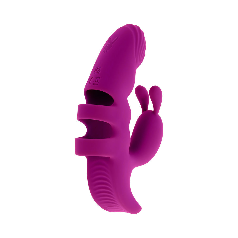 Playboy Lend A Hand Dual Motor Vibrator – Purple