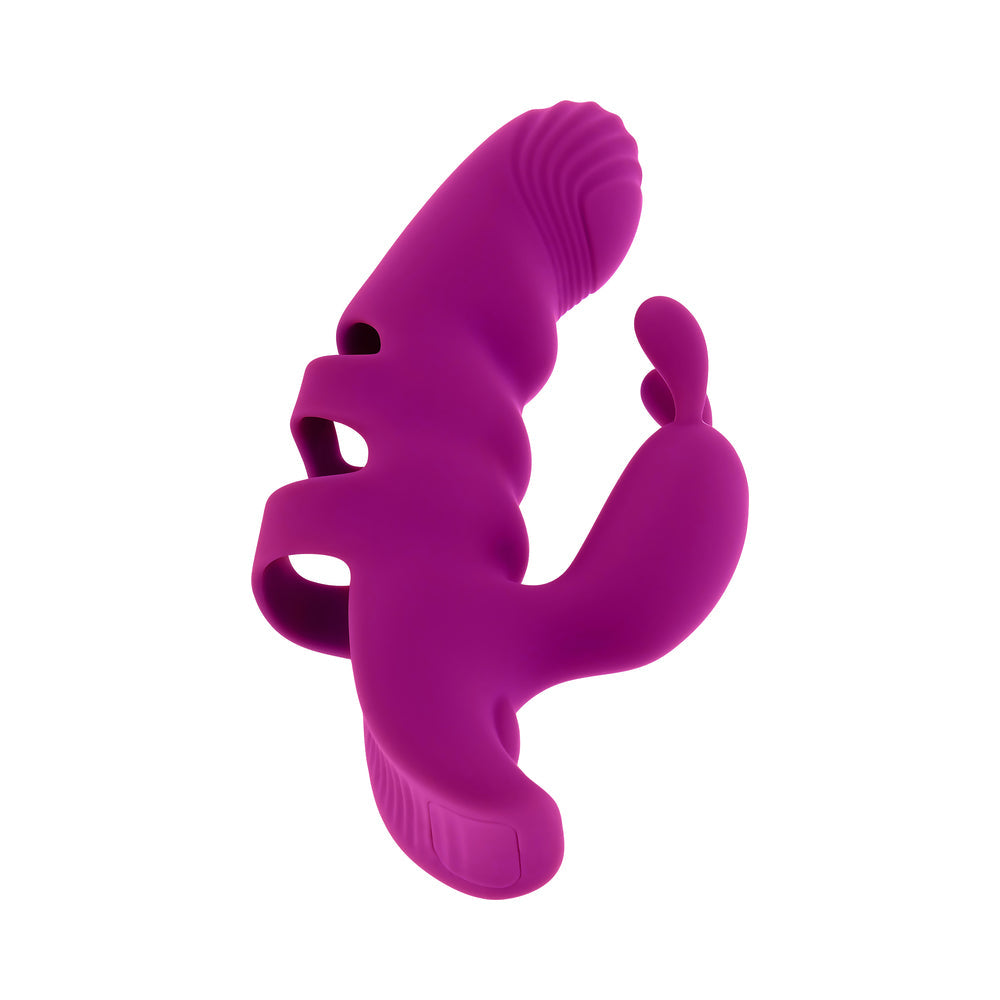 Playboy Lend A Hand Dual Motor Vibrator – Purple