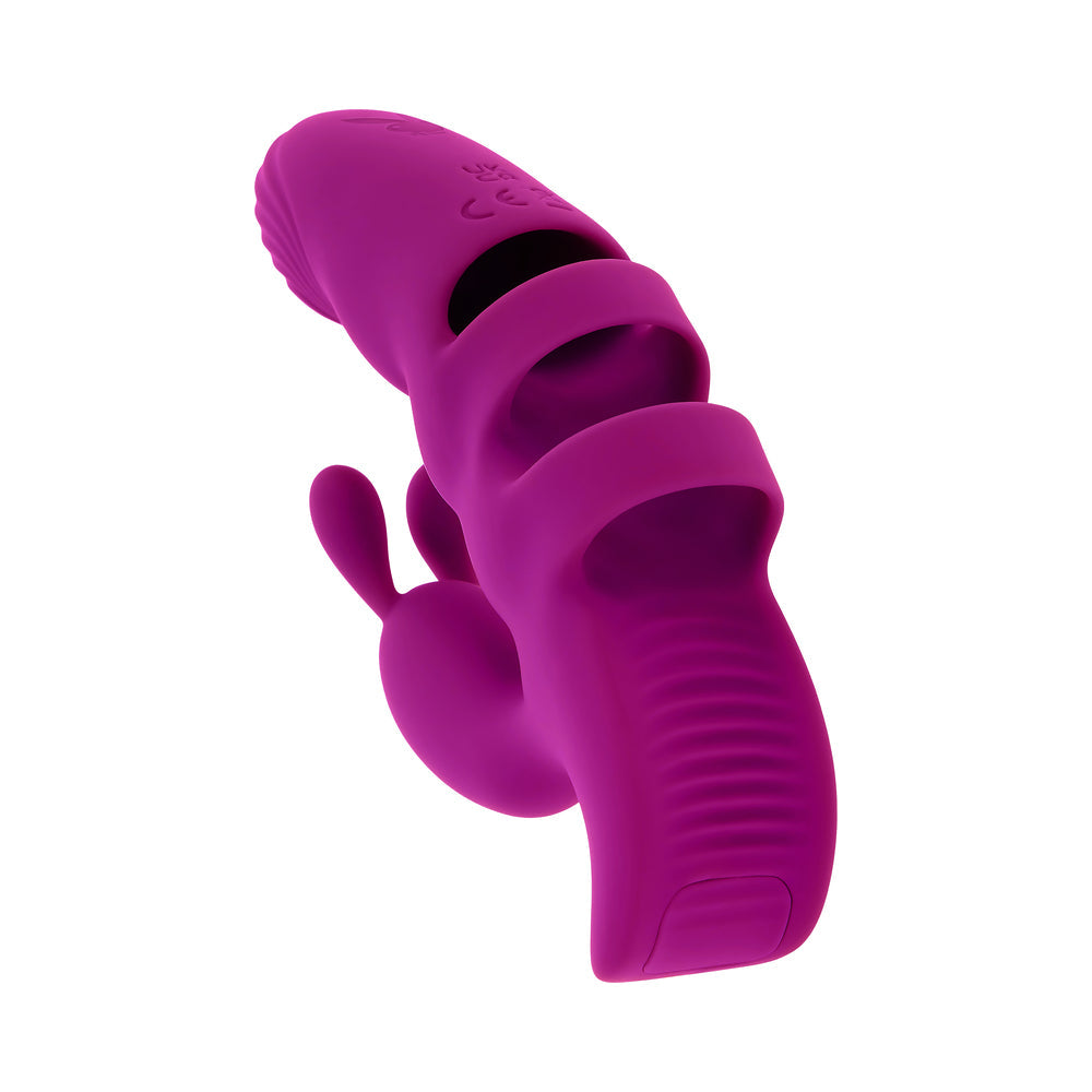 Playboy Lend A Hand Dual Motor Vibrator – Purple