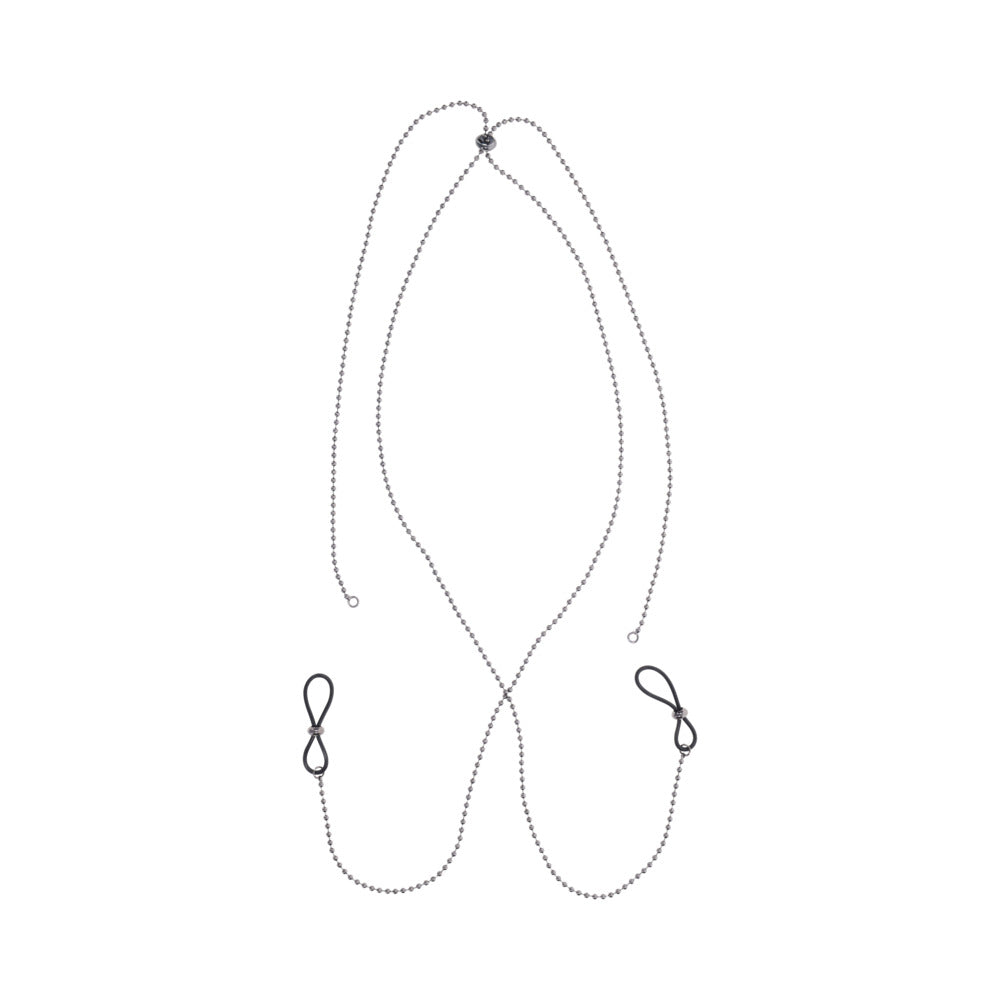 Sportsheets Ex's & Oh's Body Jewelry with Nipple Ties – Black