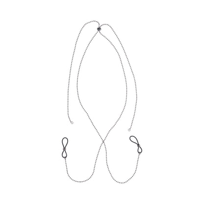 Sportsheets Ex's & Oh's Body Jewelry with Nipple Ties – Black