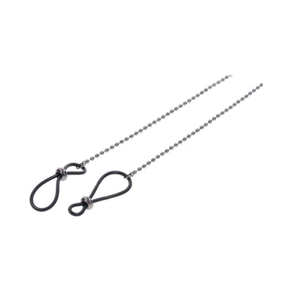 Sportsheets Ex's & Oh's Body Jewelry with Nipple Ties – Black