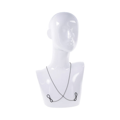 Sportsheets Ex's & Oh's Body Jewelry with Nipple Ties – Black