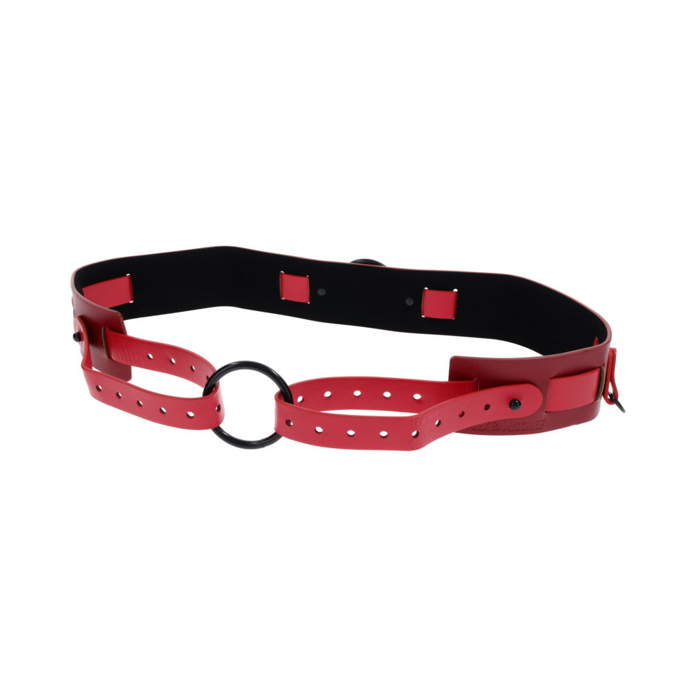 Sportsheets Ex's & Oh's Bound and Belted Restraint - Red