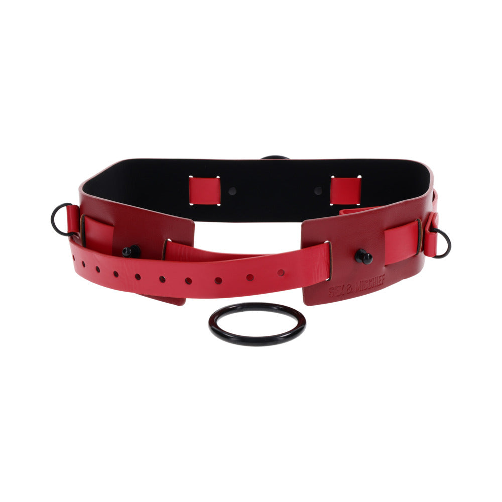 Sportsheets Ex's & Oh's Bound and Belted Restraint - Red