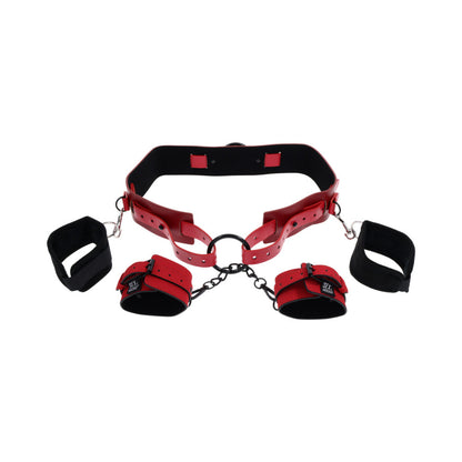 Sportsheets Ex's & Oh's Bound and Belted Restraint - Red