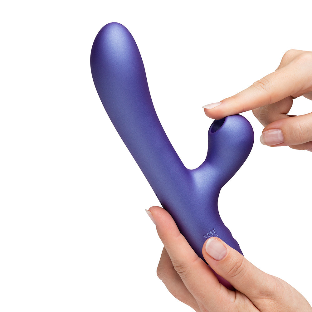 ROMP Pulse Pleasure Air Rabbit Vibrator with Dual Motors - Purple