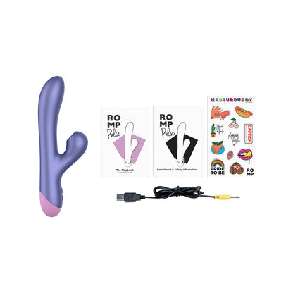 ROMP Pulse Pleasure Air Rabbit Vibrator with Dual Motors - Purple