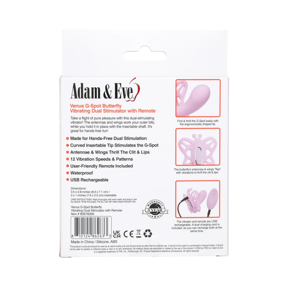 Adam & Eve Venus G-Spot Butterfly Vibrator – Periwinkle