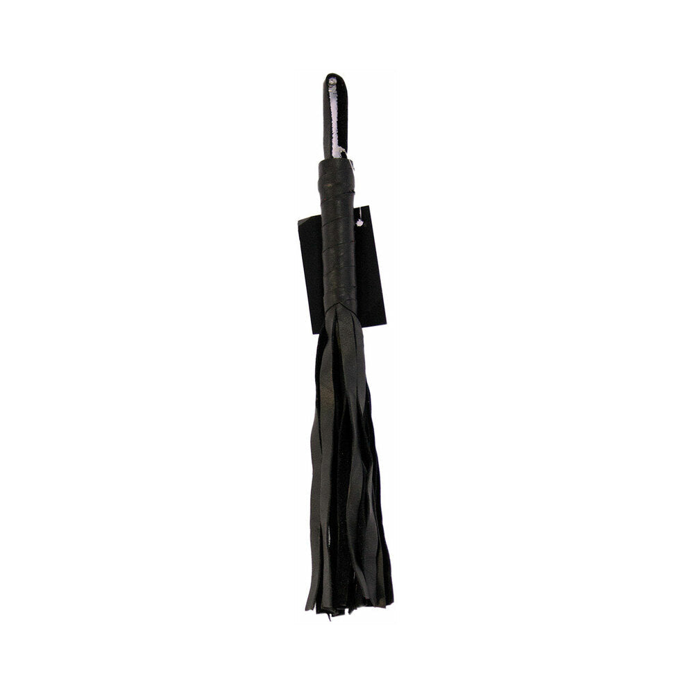 Foxtails Soft Flogger 12 in. - Black Leather