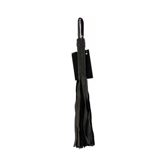 Foxtails Soft Flogger 12 in. - Black Leather