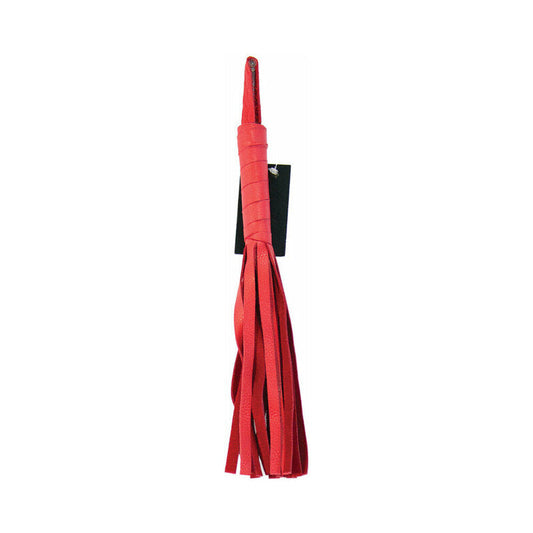Foxtails Soft Flogger 12 in. - Red Leather