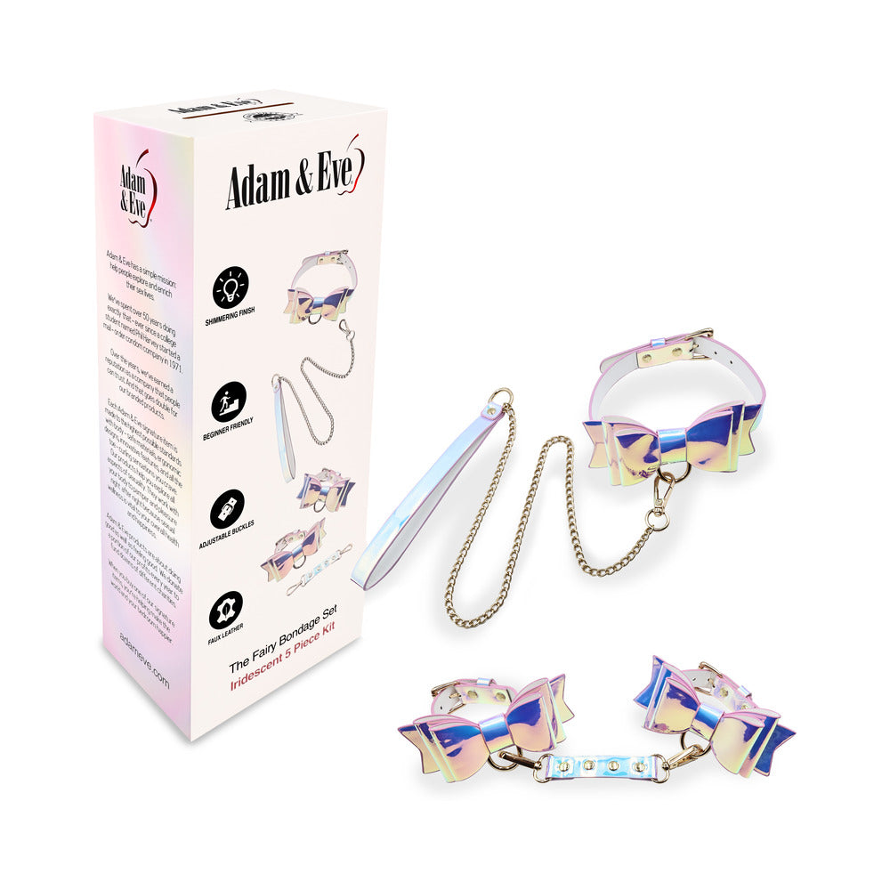 Adam & Eve The Fairy Bondage Set – 5-Piece Iridescent Pastel Bondage Kit