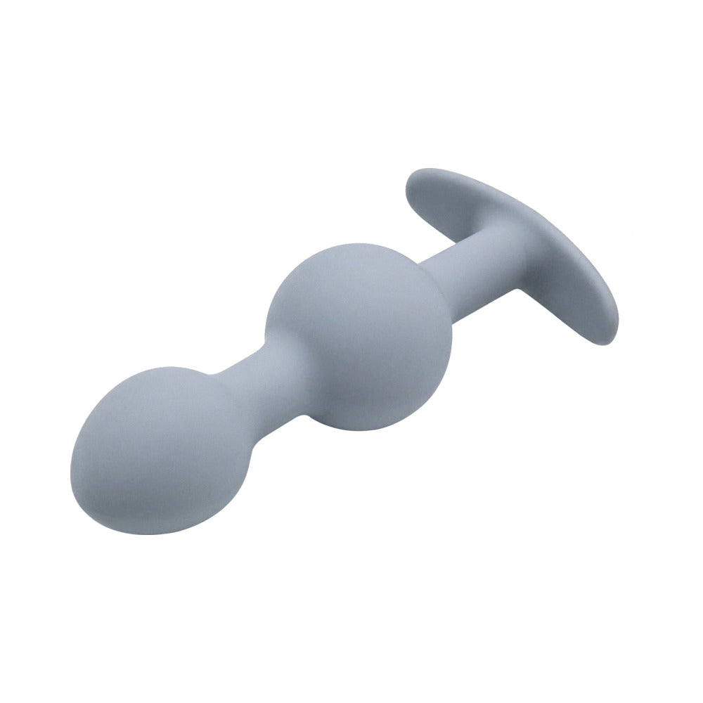 Adam & Eve Vibra-Ball Trio Butt Plug Set with Beaded Shapes – Gray