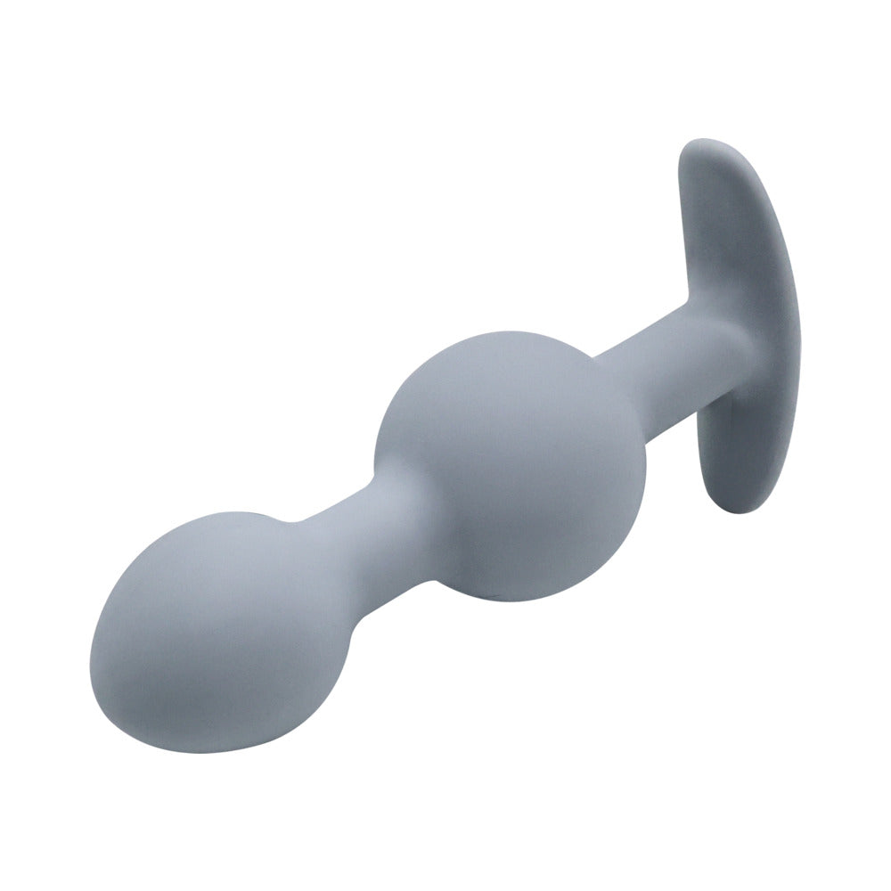 Adam & Eve Vibra-Ball Trio Butt Plug Set with Beaded Shapes – Gray