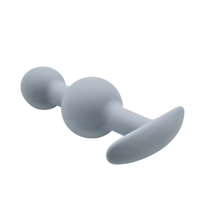 Adam & Eve Vibra-Ball Trio Butt Plug Set with Beaded Shapes – Gray