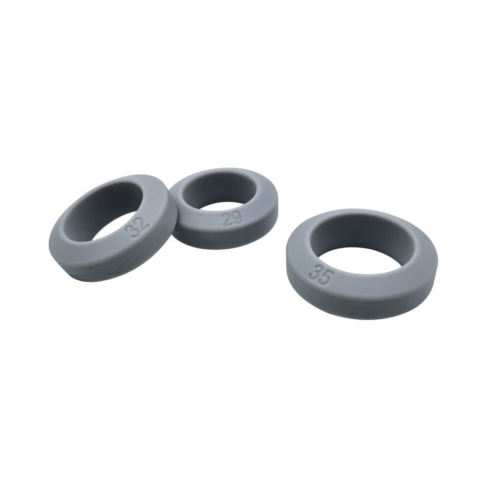 Adam & Eve 3 Piece Comfort Penis Enhancer Rings Set – Gray