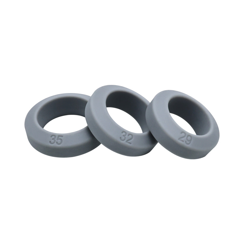Adam & Eve 3 Piece Comfort Penis Enhancer Rings Set – Gray
