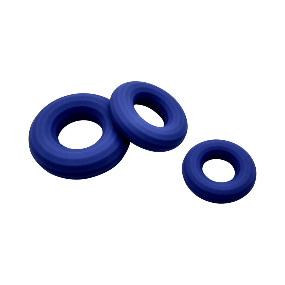 Adam & Eve Chubbies Extra-Thick Penis Enhancement Rings – Blue