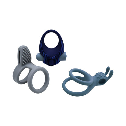 Adam & Eve Rockin' Rumbler Enhancers Set – Gray – Silicone