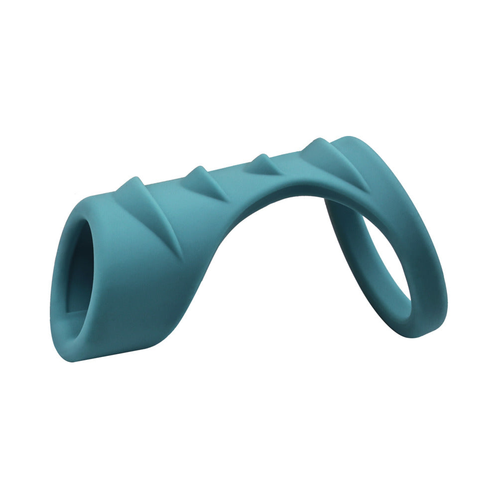 Adam & Eve Adam's Ridged Cage Dual-Loop Enhancement Device - Teal