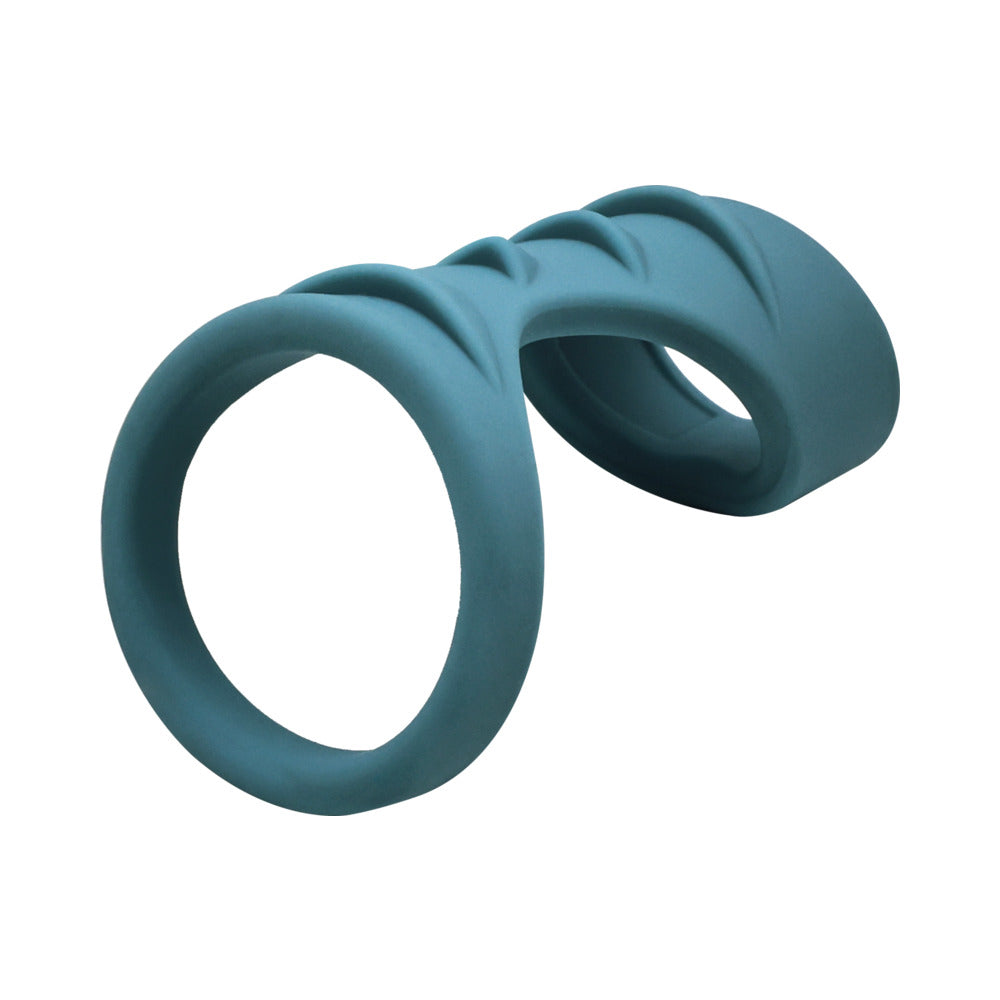 Adam & Eve Adam's Ridged Cage Dual-Loop Enhancement Device - Teal