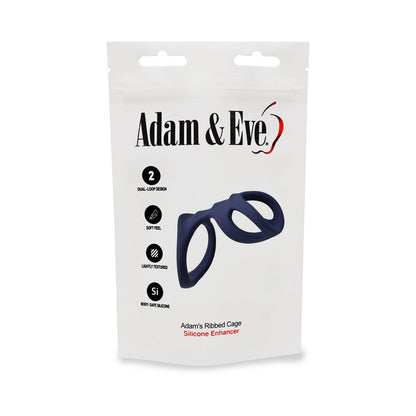 Adam & Eve Adam's Ribbed Cage Erection Enhancer – Black