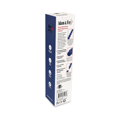 Adam & Eve Vibrating Power Bead Stick - Blue - Multi-Speed Beaded Stimulator