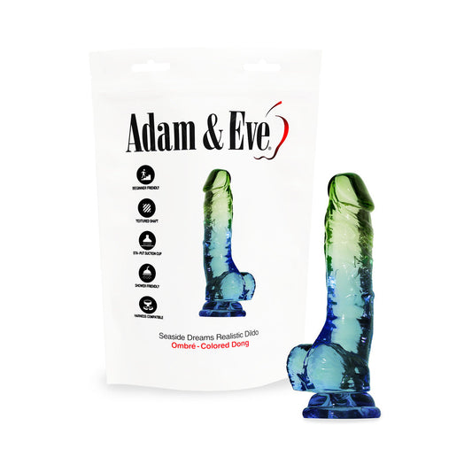 Adam & Eve Seaside Dreams Realistic Dildo 7.5 in. Multi-Color