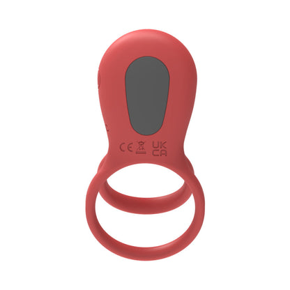 Adam & Eve Vibrating Rose Girth Enhancer Couples Triple Stimulator – Red