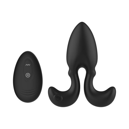 Adam & Eve Omega Vibrating Plug – Black – Rechargeable Anal Plug with 10 Vibration Modes