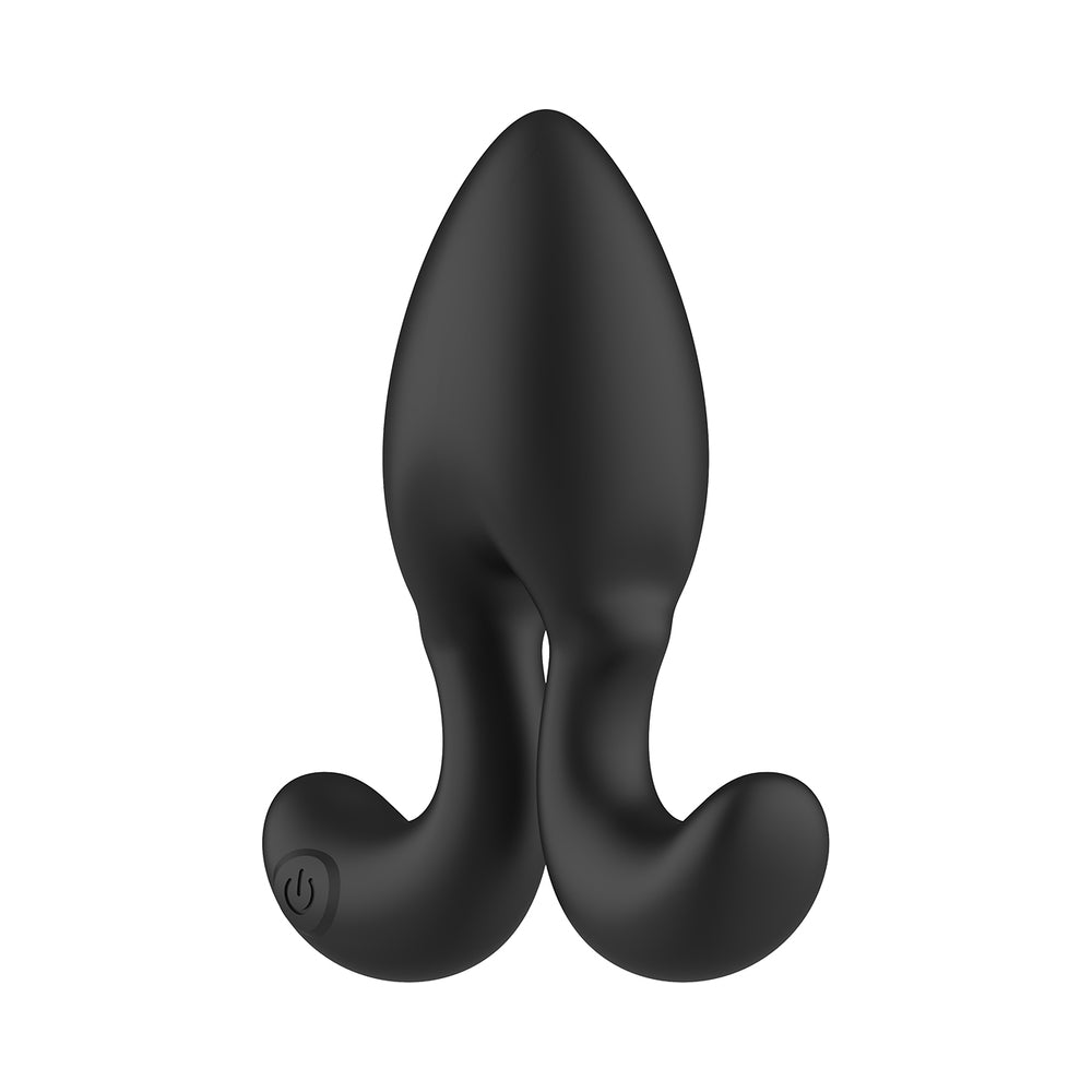 Adam & Eve Omega Vibrating Plug – Black – Rechargeable Anal Plug with 10 Vibration Modes