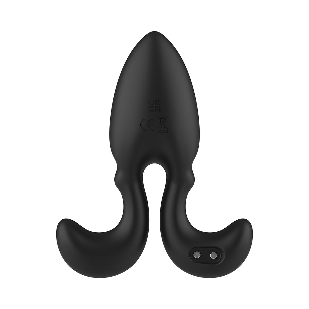Adam & Eve Omega Vibrating Plug – Black – Rechargeable Anal Plug with 10 Vibration Modes
