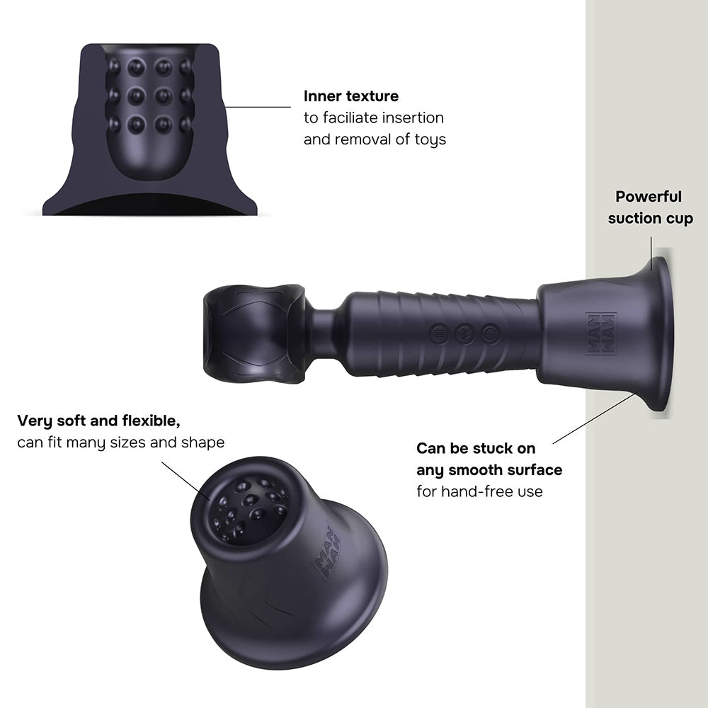 Lovely Planet Holden Universal Wand Holder – Black Plum – Suction Cup Design