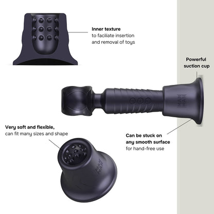 Lovely Planet Holden Universal Wand Holder – Black Plum – Suction Cup Design
