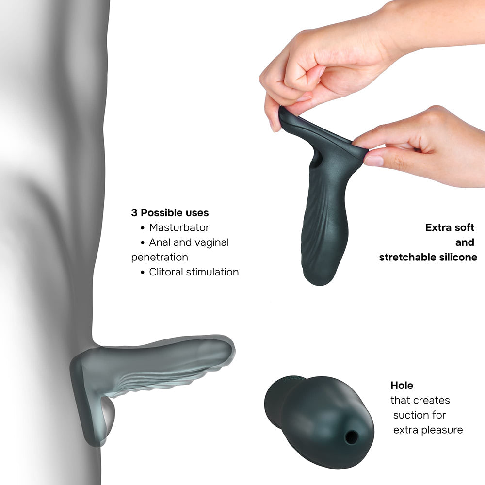 MAN WAN Ryzer Penis Extender and Soft Masturbating Sleeve – Gray