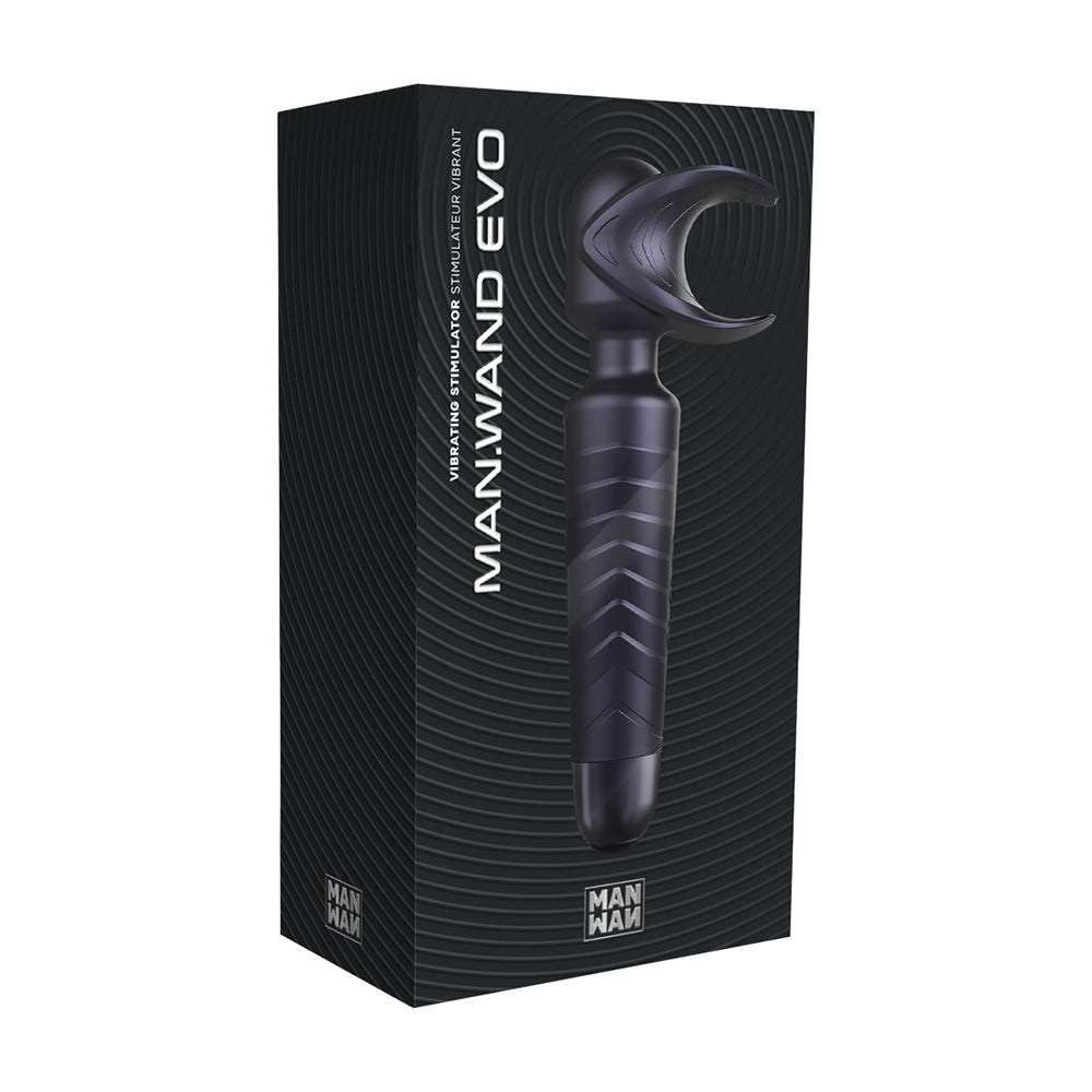 MAN WAN Man.Wand EVO 2-in-1 Frenulum Stimulator & Wand – Black Plum