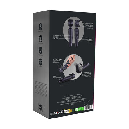 MAN WAN Man.Wand EVO 2-in-1 Frenulum Stimulator & Wand – Black Plum
