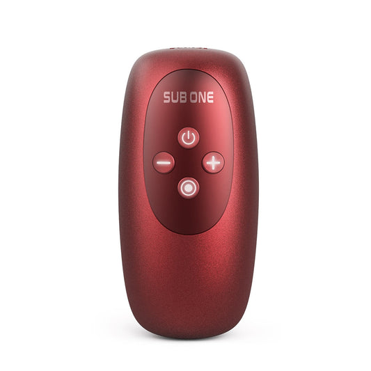 MAN WAN Sub One Tapping Stimulator – Velvet Red – Ergonomic Design with Pleasure Assist Function