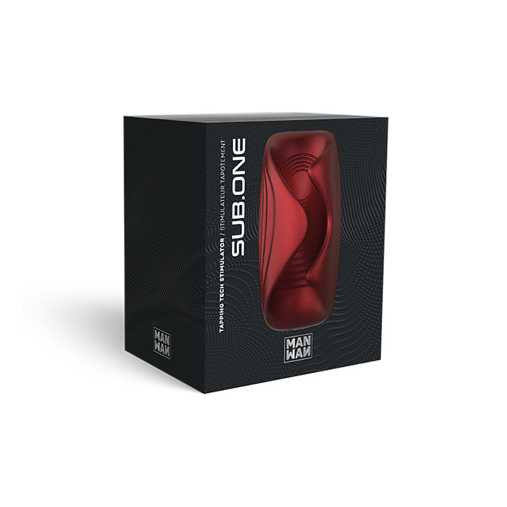 MAN WAN Sub One Tapping Stimulator – Velvet Red – Ergonomic Design with Pleasure Assist Function