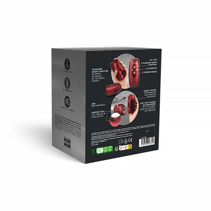 MAN WAN Sub One Tapping Stimulator – Velvet Red – Ergonomic Design with Pleasure Assist Function