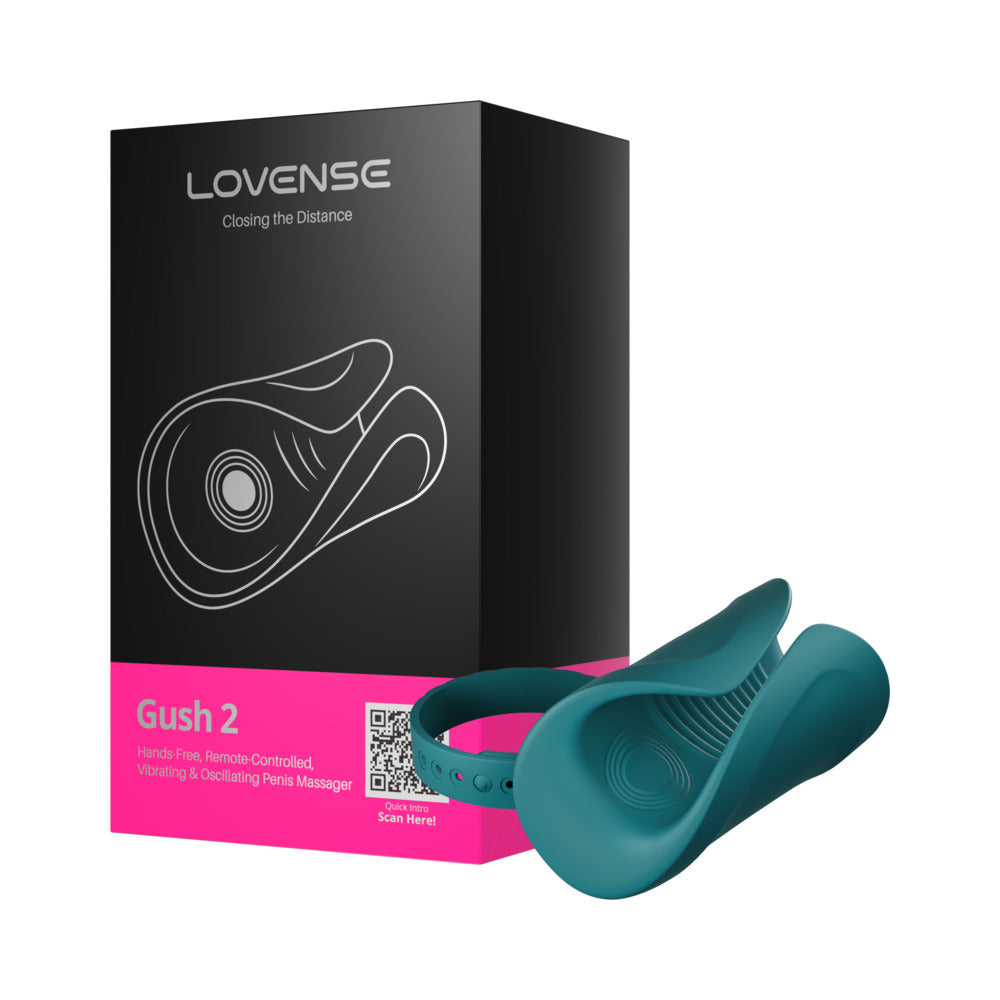 Lovense Gush 2 Remote-Controlled Vibrating Penis Massager – Green