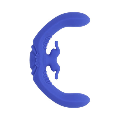 Evolved Lovebirds Rechargeable Silicone Remote-Controlled Dual-Ended Vibrator – Blue