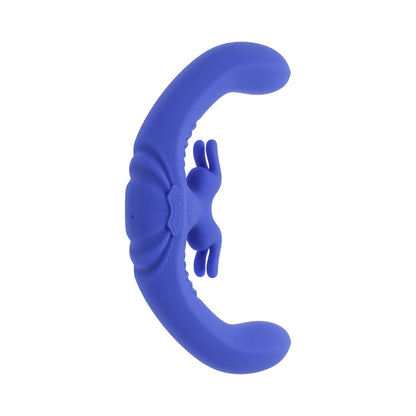 Evolved Lovebirds Rechargeable Silicone Remote-Controlled Dual-Ended Vibrator – Blue