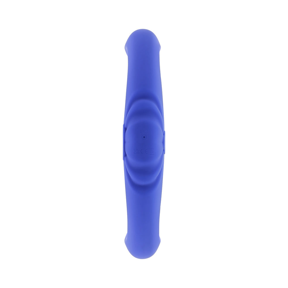 Evolved Lovebirds Rechargeable Silicone Remote-Controlled Dual-Ended Vibrator – Blue