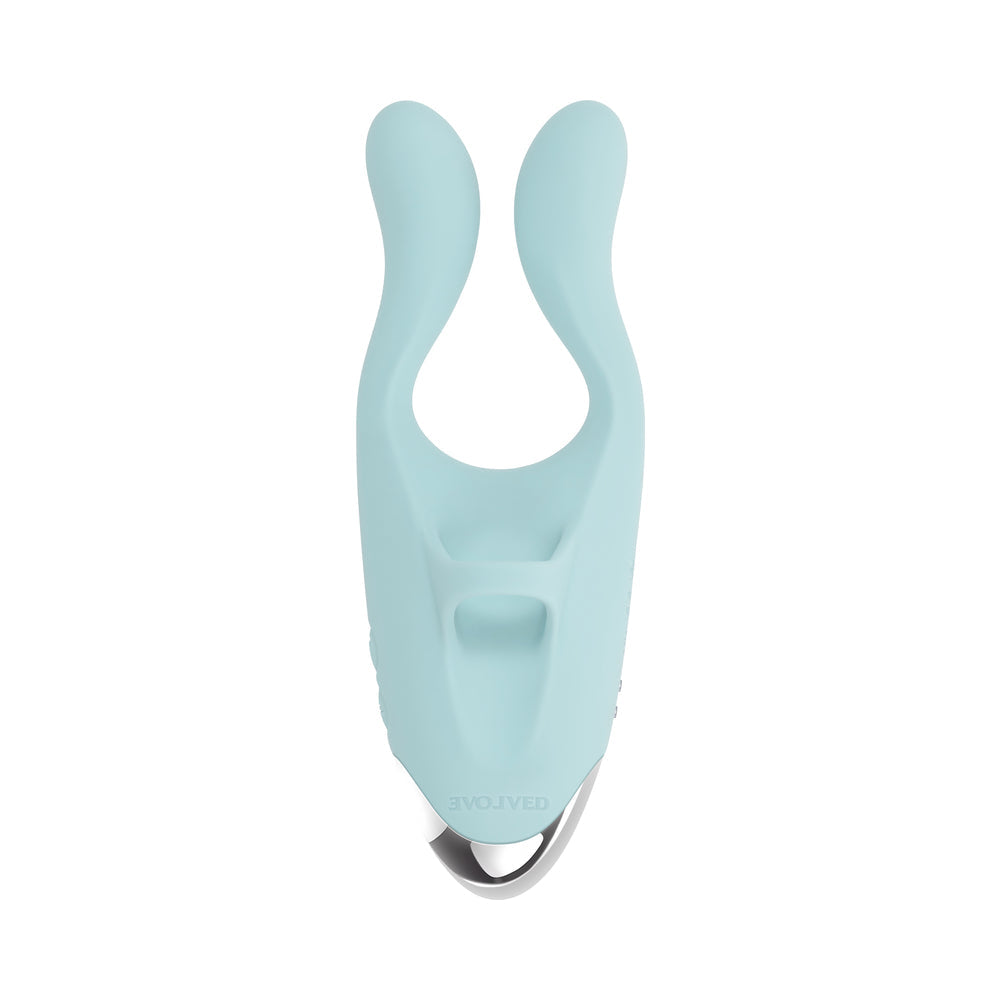 Evolved Couples Therapy Rechargeable Silicone Finger Vibrator with Tapping Function – Mint
