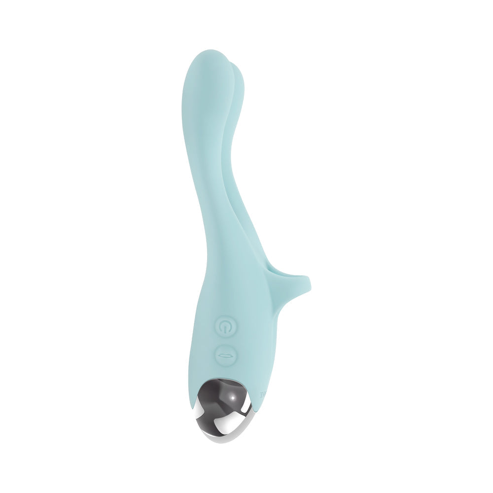 Evolved Couples Therapy Rechargeable Silicone Finger Vibrator with Tapping Function – Mint