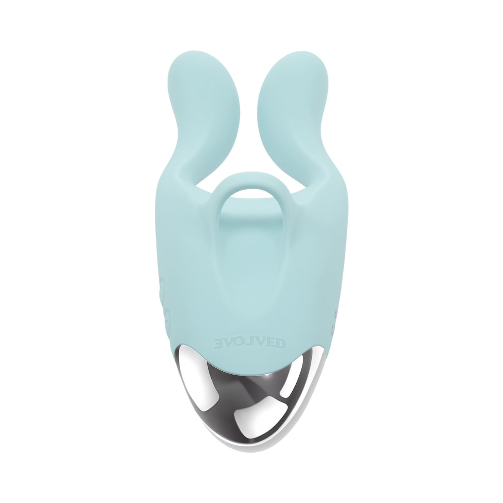 Evolved Couples Therapy Rechargeable Silicone Finger Vibrator with Tapping Function – Mint
