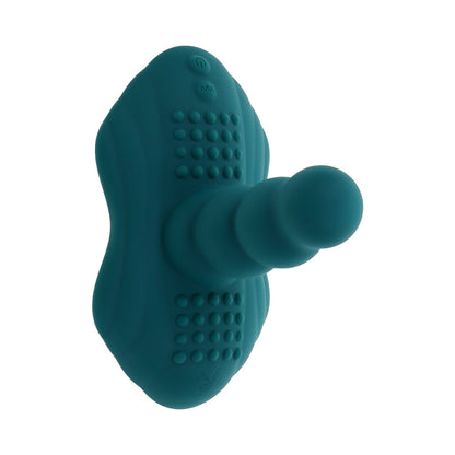 Playboy Have A Seat Rechargeable Silicone Remote-Controlled Vibrating Grind Pad - Deep Teal