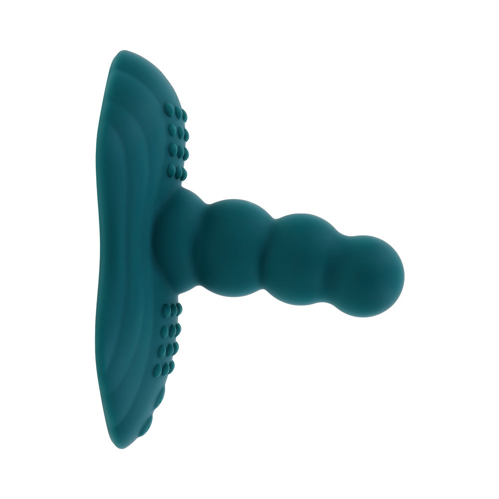 Playboy Have A Seat Rechargeable Silicone Remote-Controlled Vibrating Grind Pad - Deep Teal